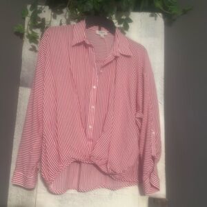 Umgee lightweight striped blouse
